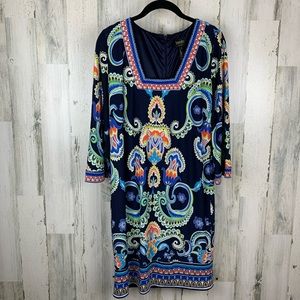 Laundry beautiful blue long sleeve dress. Size 8